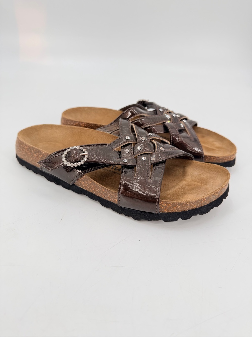Betula Birkenstock Crystal Embellished Sandals 39